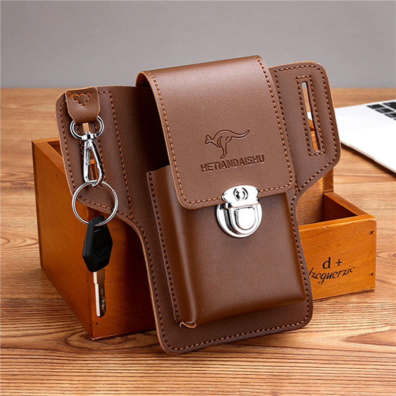 Мужская сумка на ремне для тел – обзор и цена Leather Wallet Men
