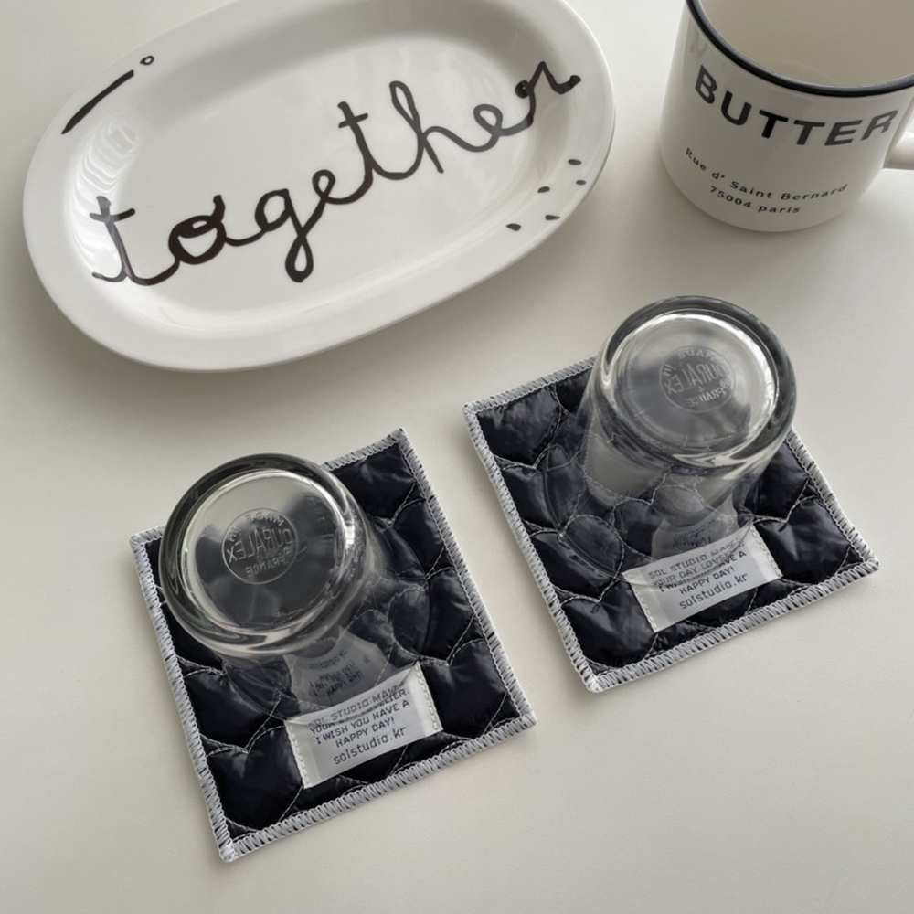 Корейская стеганая металлическ – обзор и цена Marble Coaster Set