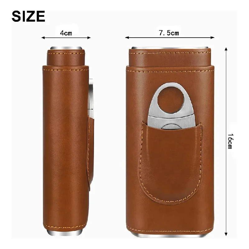 Кожаный чехол на три пальца с  – обзор и цена Premium Cigar Case