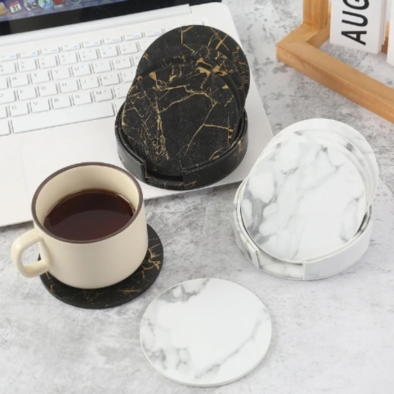 6 шт. мраморные подставки из и – обзор и цена Marble Coaster Set