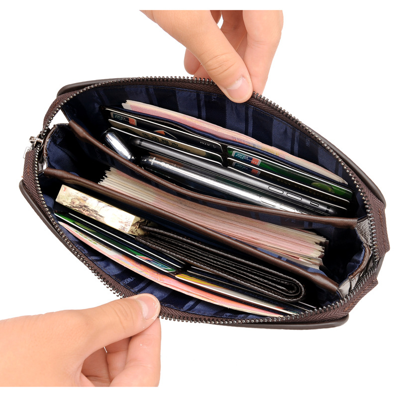 Мужские длинные кошельки для д – обзор и цена Leather Wallet Men